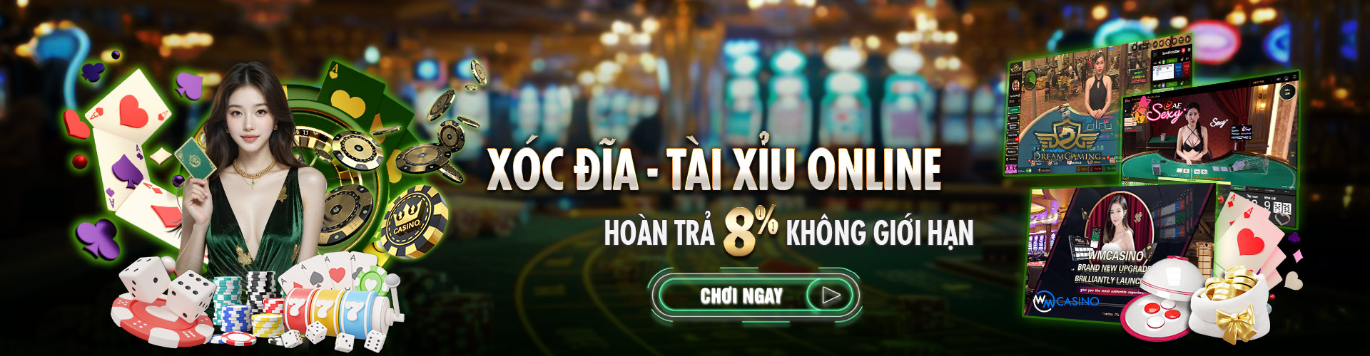 Hình ảnh quảng cáo của v8club hiển thị nền tảng và các lợi ích
